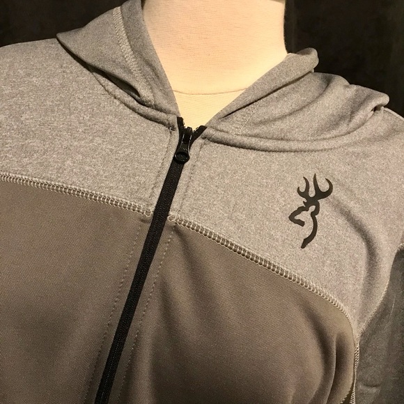 Browning Grey Hunting Hoodie- L - Picture 4 of 7